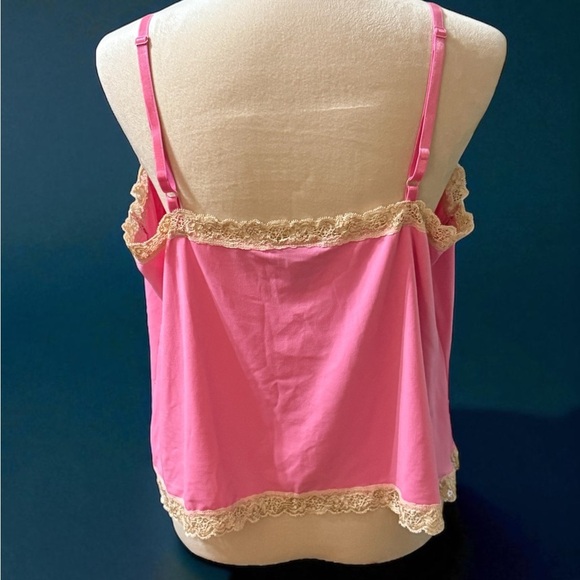 Lane Bryant Black and Pink Camis with Lace Trim. Pack of 2 - Picture 6 of 6